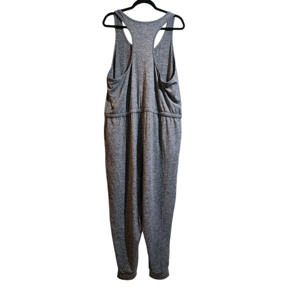 Gap Fit Brushed Tech Jersey Gray Tank Top Sleeveless Jumpsuit Plus XXL Stretchy - Picture 6 of 16